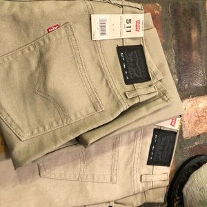 Levi’s 511 boys slim fit khaki jeans size 18 reg.